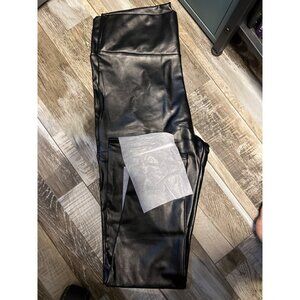 Tagoo Women's Stretchy Faux Leather Leggings Pants, High Waisted Tights - XL
